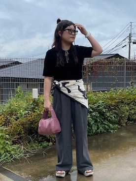 「アイテム（アナログ腕時計）」を使った、maru☺︎さん（レディース・153cm）の夏コーディネート