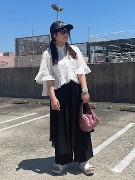 「アイテム（アナログ腕時計）」を使った、maru☺︎さん（レディース・153cm）の夏コーディネート