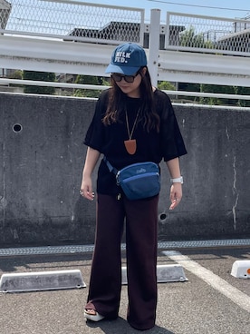 「アイテム（アナログ腕時計）」を使った、maru☺︎さん（レディース・153cm）の夏コーディネート