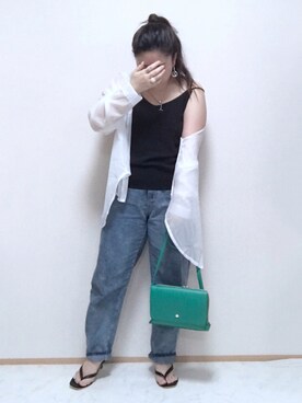 「CLEA（クレア）のアイテム（キャミソール）」を使った、maru☺︎さん（レディース・153cm）の夏コーディネート