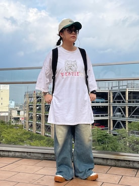 「DHOLIC STYLE（ディーホリックスタイル）のアイテム」を使った、maru☺︎さん（レディース・153cm）の夏コーディネート