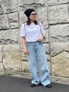 「フェスコーデ」｜「アイテム（ニットキャップ/ビーニー）」を使った、maru☺︎さん（レディース・153cm）の夏コーディネート