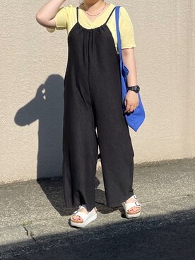 「Discoat」｜「アイテム（オールインワン・サロペット）」を使った、maru☺︎さん（レディース・153cm）の夏コーディネート
