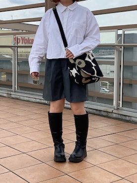 「tiptop（ティップトップ）のアイテム（シューズ）」を使った、maru☺︎さん（レディース・153cm）の秋コーディネート