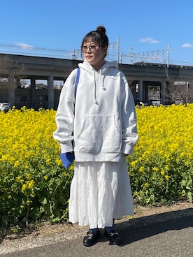 「Libra Cue（リブラ キュー）のアイテム」を使った、maru☺︎さん（レディース・153cm）の春コーディネート