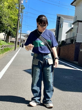 「CONVERSE（コンバース）のCONVERSE コンバース ALL STAR (R) TREKWAVE HI オールスター (R) トレックウエーブ HI 31310070 BLACK（スニーカー）」を使った、maru☺︎さん（レディース・153cm）の秋コーディネート