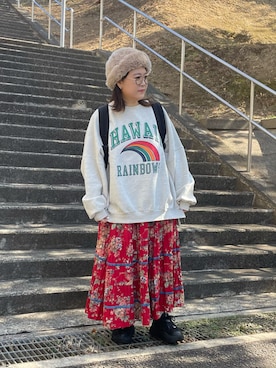 「DHOLIC STYLE（ディーホリックスタイル）のアイテム」を使った、maru☺︎さん（レディース・153cm）の冬コーディネート