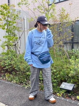 「FREAK'S STORE（フリークスストア）のアイテム（パンツ）」を使った、maru☺︎さん（レディース・153cm）の春コーディネート