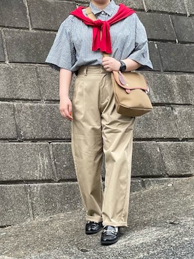 「BRADY」｜「アイテム（ローファー）」を使った、maru☺︎さん（レディース・153cm）の春コーディネート