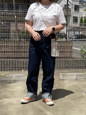 「アイテム（PC・スマホグッズ/家電、ホワイト系）」を使った、maru☺︎さん（レディース・153cm）の夏コーディネート