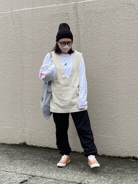 「Discoat」｜「アイテム（ニットキャップ/ビーニー）」を使った、maru☺︎さん（レディース・153cm）の夏コーディネート