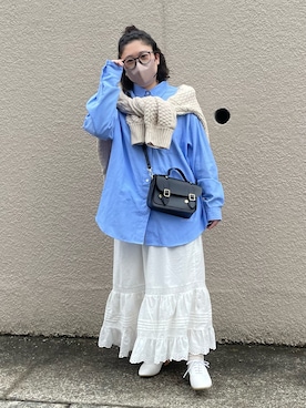 「Libra Cue（リブラ キュー）のアイテム（シューズ）」を使った、maru☺︎さん（レディース・153cm）の冬コーディネート
