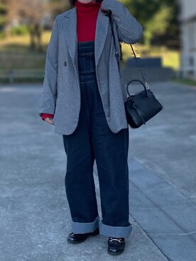 「rectangle by ryon（レクタングルバイリョン）のアイテム（テーラードジャケット）」を使った、maru☺︎さん（レディース・153cm）の秋コーディネート