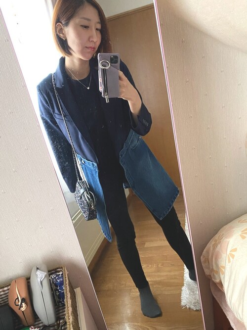 Ameri（アメリ）の「DENIM DOCKING JACKET（テーラードジャケット