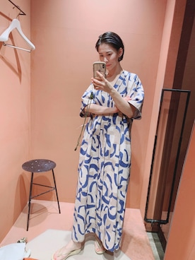 「ママファッション」｜「アイテム（ビーチサンダル）」を使った、emaemiさん（レディース・163cm）の夏コーディネート