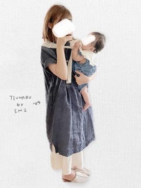 「TSUHARU by Samansa Mos2（ツハルバイサマンサモスモス）のアイテム（ワンピース/ドレス）」を使った、n a a ◎さん（レディース・156cm）の夏コーディネート