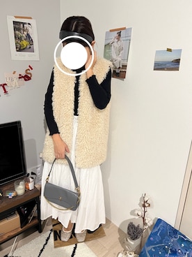「ANGIE（アンジー）のアイテム（その他アウター）」を使った、shioriさん（レディース・159cm）の秋コーディネート