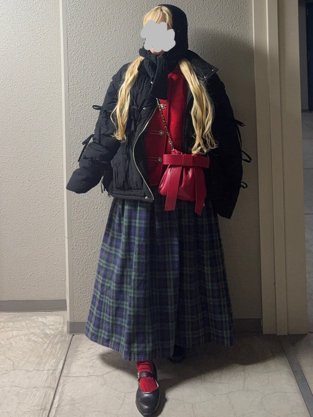 MAISON SPECIAL 2WAYチェックリボンパッファージャケット 2way