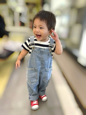 「CONVERSE（コンバース）のアイテム」を使った、mihoさん（キッズ・80cm）の夏コーディネート