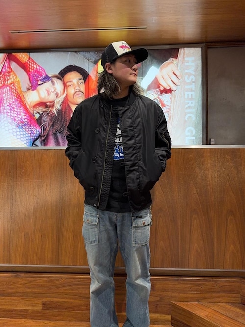 ジャケット・アウター HYSTERIC GLAMOUR BOMBER JACKET HYSTERIC GLAMOUR ブルゾン アウター フライトジャケット メンズ
