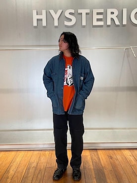 「HYSTERIC GLAMOUR（ヒステリックグラマー）のアイテム（ブルゾン）」を使った、akira_hysさん（メンズ・175cm）の春コーディネート