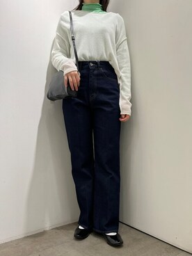 「メロートップス」｜「アイテム（その他）」を使った、harunaさん（レディース・159cm）の冬コーディネート