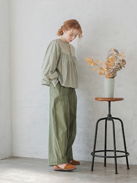 「Crisp（クリスプ）のアイテム（パンツ）」を使った、Crispさん（レディース・160cm）の春コーディネート