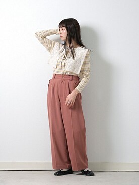 Crispさんの「マニッシュストレートパンツ」を使ったコーディネート