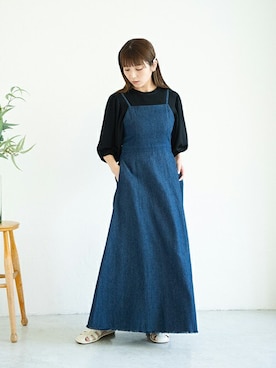 「Crisp（クリスプ）のアイテム（サンダル）」を使った、Crispさん（レディース・157cm）の春コーディネート