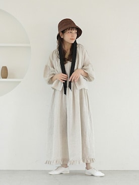 「アイテム（ワンピース、その他）」を使った、Crispさん（レディース・157cm）の春コーディネート