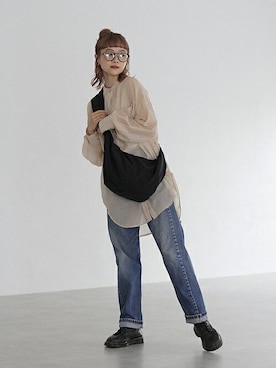 「Crisp（クリスプ）のアイテム（ショルダーバッグ）」を使った、Crispさん（レディース・161cm）の夏コーディネート