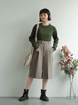 「Crisp（クリスプ）のアイテム（パンツ）」を使った、Crispさん（レディース・155cm）の秋コーディネート