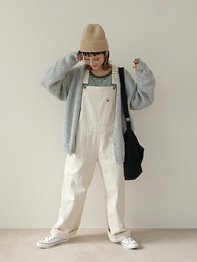 「クリスプ」｜「アイテム（サロペット/オーバーオール）」を使った、Crispさん（レディース・157cm）の冬コーディネート