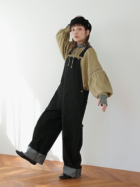 「タートルネック」｜「アイテム（チュニック）」を使った、Crispさん（レディース・157cm）の冬コーディネート