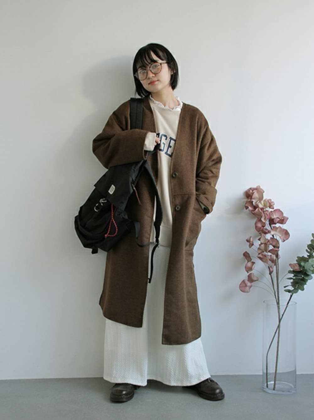 Crisp（クリスプ）の「チェックリバーシブルコート（ノーカラーコート