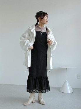 「クリスプ」｜「アイテム（ジャケット/アウター）」を使った、Crispさん（レディース・158cm）の冬コーディネート