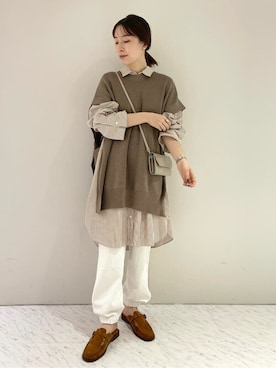 「JOURNAL STANDARD（ジャーナルスタンダード）のアイテム（ベスト）」を使った、kuwaharaさん（レディース・158cm）の秋コーディネート