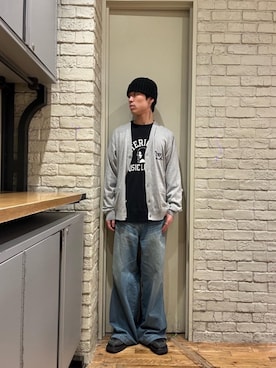 「アイテム（カーディガン/ボレロ）」を使った、seiyaさん（メンズ・175cm）の春コーディネート