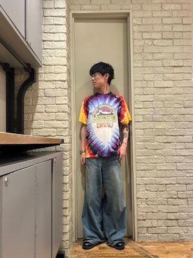 「アイテム（Tシャツ/カットソー、その他）」を使った、seiyaさん（メンズ・175cm）の夏コーディネート