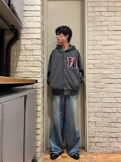 ヒステリックグラマー★ワッペンレーシングジャケットパーカー HYSTERIC GLAMOUR（ヒステリックグラマー）の「CIRCLE GIRLワッペン