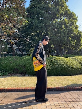 「アイテム（スタジャン）」を使った、seiyaさん（メンズ・175cm）の秋コーディネート