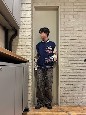 「アイテム（スタジャン）」を使った、seiyaさん（メンズ・175cm）の冬コーディネート