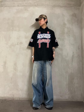 「HYSTERIC GLAMOUR（ヒステリックグラマー）のWOMAN ON SKULL  PICKウォレットチェーン（ウォレットチェーン、シルバー系）」を使った、seiyaさん（メンズ・175cm）の春コーディネート