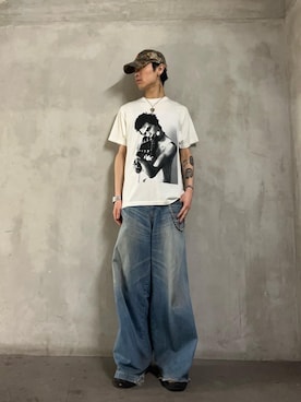 「HYSTERIC GLAMOUR（ヒステリックグラマー）のWOMAN ON SKULL  PICKウォレットチェーン（ウォレットチェーン、シルバー系）」を使った、seiyaさん（メンズ・175cm）の春コーディネート