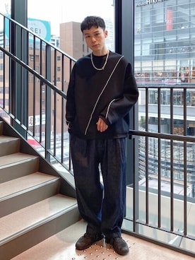 「PUBLIC TOKYO（パブリックトウキョウ）のアイテム（チノパンツ）」を使った、ymk__fkさん（メンズ・175cm）の春コーディネート