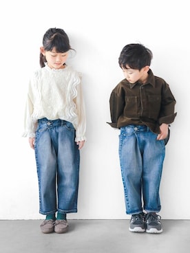 「L.COPECK（エルコペック）のアイテム（パンツ）」を使った、Wonder apartmentさん（キッズ・110cm）の秋コーディネート