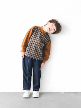 「L.COPECK（エルコペック）のアイテム（パンツ）」を使った、Wonder apartmentさん（キッズ・110cm）の秋コーディネート