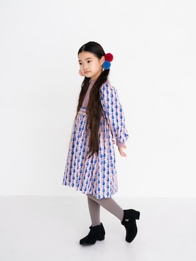 「猫柄」｜Wonder apartmentさん（キッズ・130cm）の冬コーディネート