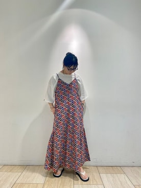 「MANASTASH（マナスタッシュ）のアイテム（ワンピース/ドレス）」を使った、小林さん（レディース・155cm）の春コーディネート
