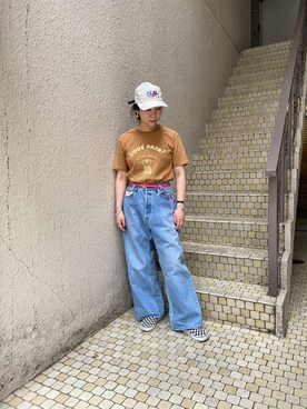 「MASTER&Co（マスターアンドコー）のアイテム」を使った、小林さん（レディース・155cm）の春コーディネート
